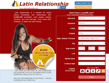Tablet Screenshot of latinrelationship.com